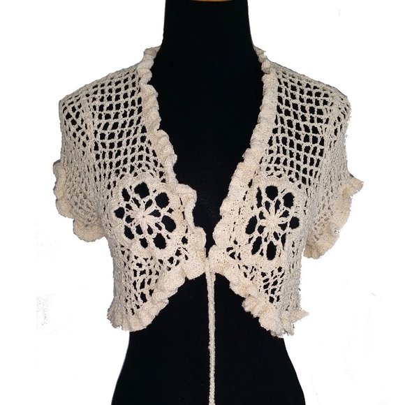 ROBERT RODRIGUEZ CROCHET BOLERO TOP Size L - Picture 1 of 9